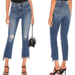 Mother Denim Jeans The Insider Crop Step Chew